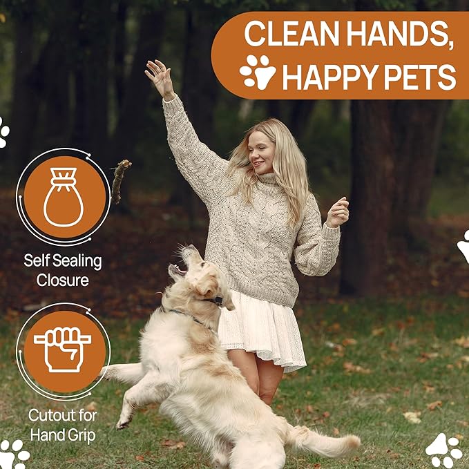 Dispoz-A-Scoop® 8 Pack"Scoop-Seal-Dispose” Dog Pooper Scooper with Bag Attachment, No-Touch Pooper Scoopers Solution, Portable Pooper Scooper for Dogs Large and Small, Dog Poop Scooper for Yard Walk