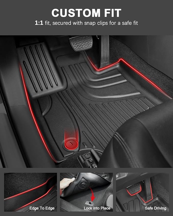 Floor Mats for 2023-2025 2026 Kia Sportage Gas Cargo Mat with Backrest Mat - All Weather Floor Liners Cargo Liner with Seat Back Protector Full Set for Sportage Accessories (Not for Hybrid)