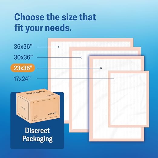 Chucks® Premium Disposable Underpads 23”x36” Ultra Super Absorbent Chux Incontinence Bed Pads Disposable Adult with Adhesive Tape, Pee Pads Pet Training Pads Large 23x36 [100-Pack]