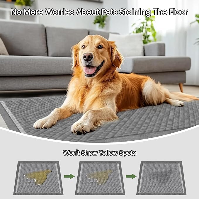 Charcoal Puppy Pads X-Large 28"x34" 60 Count with Adhesive Tabs