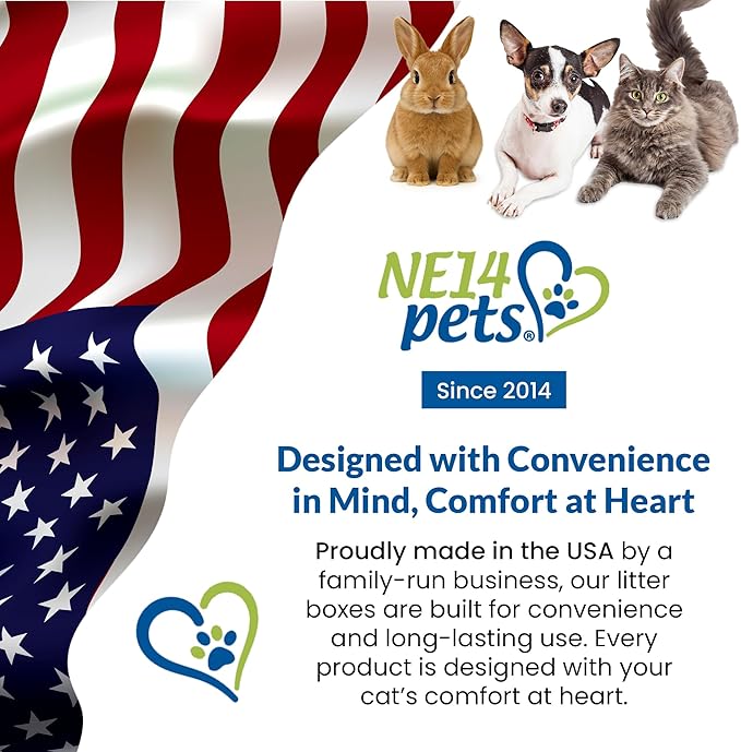 Kitty Go Here Small Size, Storybook Lavender Color, Durable & Pet Safe Kitty Litter Box, Low 3" Entry and Lots More Room for Your Cats Comfort, Made in USA