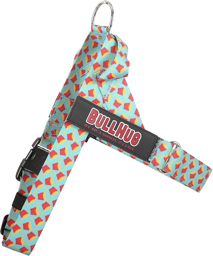 Adjustable Dog Harness– No Pull, No Choke – for English Bulldogs, French Bulldogs, Pugs & Broad-Chested Breeds – Easy, Safe Walks (Fries, Medium)