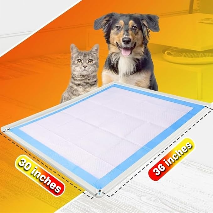 Skywin Dog Pee Pad Holder Tray Fits for 30” x 36” Pee Pads - 1 Pack - White | Corner Lock Holes, Raised Edges, Non-Spill, Easy to Clean Silicone Dog Potty Tray Holder, For Indoor Floor Protection