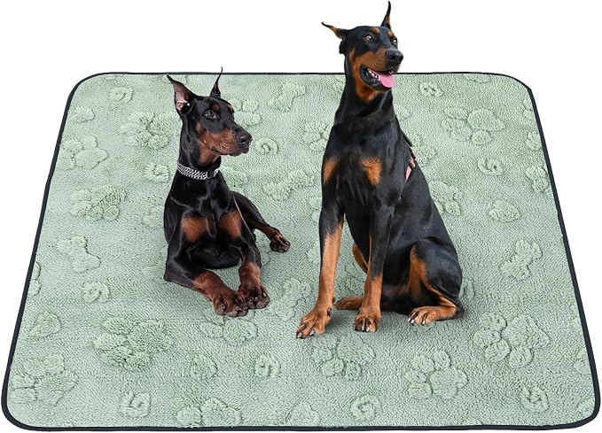 LOOBANI Washable Pee Pads for Dogs, 72"x72" Extra Large Puppy Mat, 1 Pack | Reusable, Super Absorbent, Waterproof, Leakproof, Non Slip, Soft, For Whelping, Potty Training, Playpen, Beds, Couches