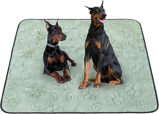 LOOBANI Washable Pee Pads for Dogs, 72"x72" Extra Large Puppy Mat, 1 Pack | Reusable, Super Absorbent, Waterproof, Leakproof, Non Slip, Soft, For Whelping, Potty Training, Playpen, Beds, Couches