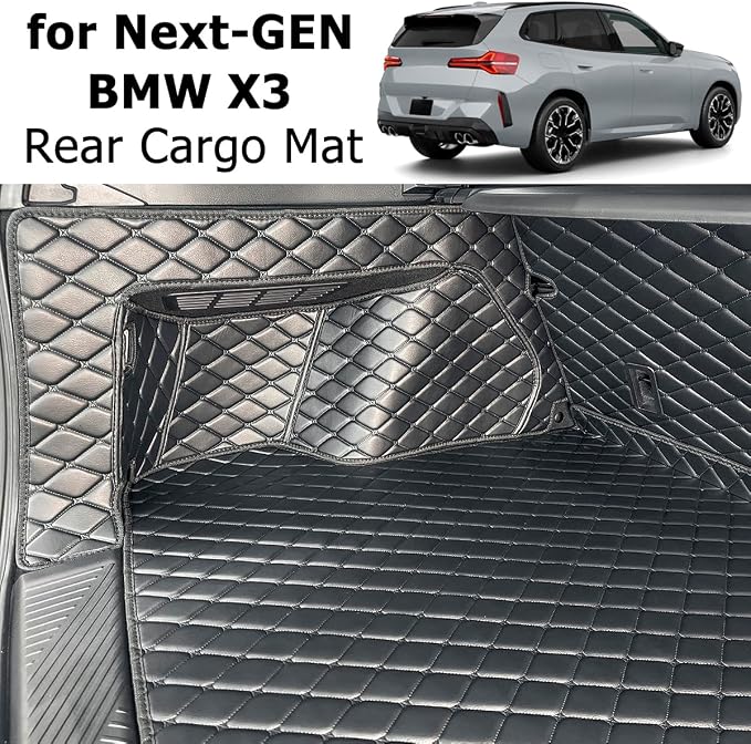 Cargo Mat for 2025-2026 BMW X3 Trunk Mat | Includes Rear Left and Right Side Panels, Cargo Liners