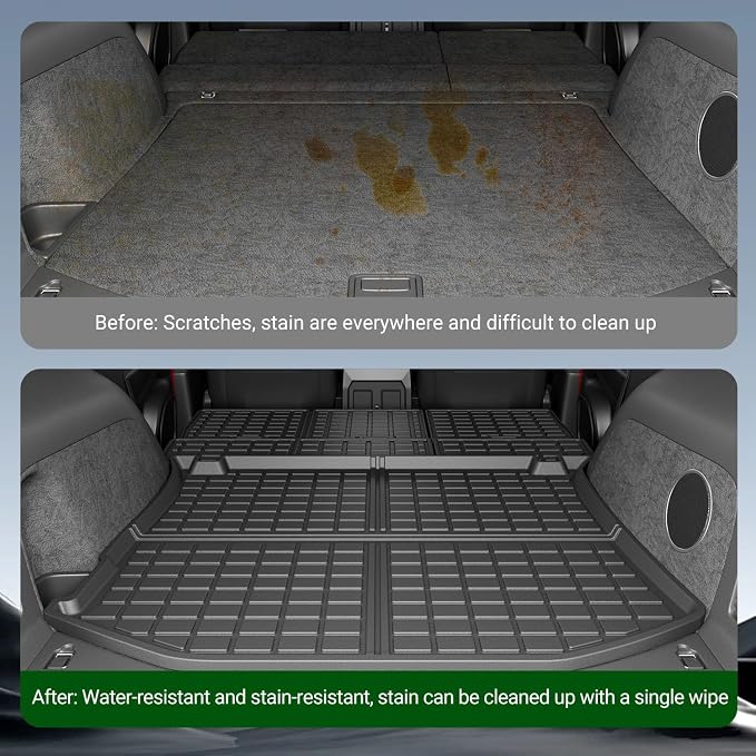 xipoqix Cargo Mat Backrest Mat Compatible with 2011-2021 Jeep Grand Cherokee Cargo Liners Back Seat Protector Replacement for 2011-2021 Jeep Grand Cherokee Accessories (Trunk Mat+Backrest Mats)