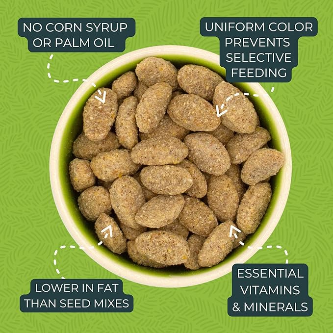 ZuPreem True Harvest Bird Pellets, Daily Bird Food for Cockatiel, Lovebird, Quaker, Small Conure, Lorikeet, Core Nutrition for Medium Birds, Added Vitamins, Cockatiel Pellets (M, 2.5 lbs)