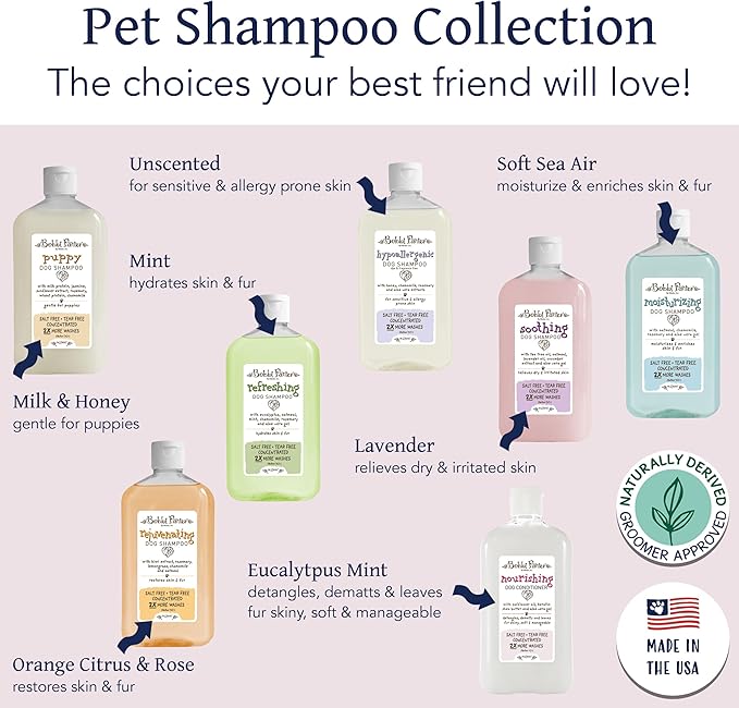 Bobbi Panter Nourishing Dog Conditioner Safflower Oil, Keratin, Shea Butter & Aloe Vera – Detangling Natural Formula for Soft, Smooth & Manageable Coat, 10:1 Concentrate, 14 oz (Case of 12)