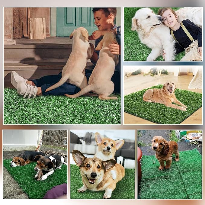59.5 x 39.5 in Dog Grass Pad, Extra Large Artificial Grass Turf Mat, Fake Grass for Large Dog Potty Training Indoor Outdoor Balcony Patio Lawn Decoration