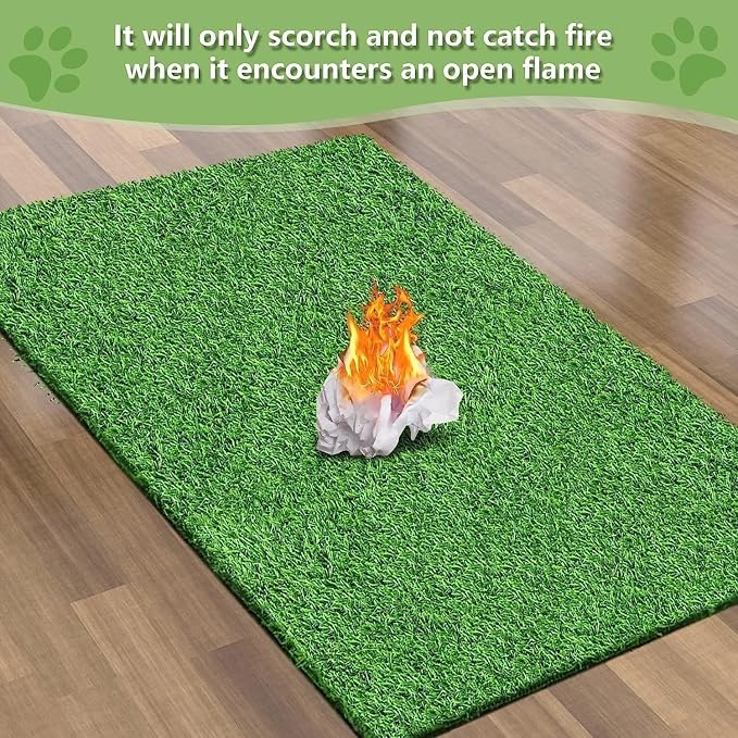 Artificial Grass for Dogs Pee Tray Fake Grass Mat for Professional Puppy Potty Trainer Replacement Dog Grass Pad for Indoor and Outdoor 39.3 x 31.4 Inch (Pack of 1)