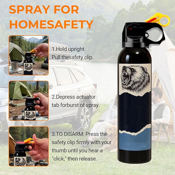 A Model Pepper Spray for Self Defense – Maximum Strength OC Formula – Emergency Personal Safety Spray for Women