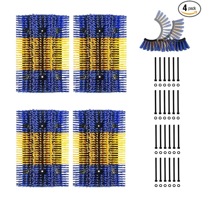 Livestock Scratching Brush, 4PCS Upgraded Cattle Scratcher with 24 Screws, Horse Brush for Grooming, Relieve Itching on the Back of Livestock, Cattle Supplies for Horse, Goat, Cow, Pig (XL Size)