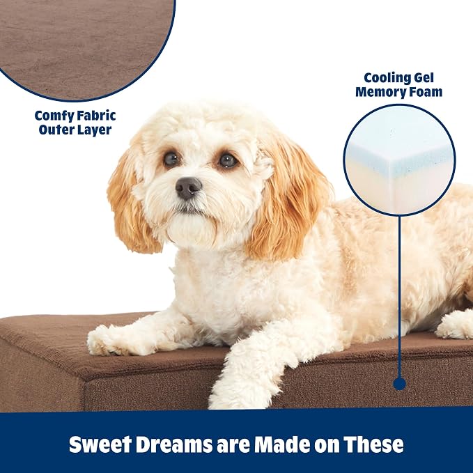 BarkBox Orthopedic Dog Bed - Large | with Memory Foam - Comfortable, Durable & Machine Washable Pet Bed - Espresso
