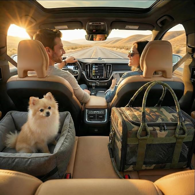 Soft-Sided Dog & Cat Carrier | for Car Rides, Vet Visits, Errands & Daily Outings | Fits Small Dogs & Cats Up to 15 lbs | 18" L x 11.5" H | Yorkies, Chihuahuas & More