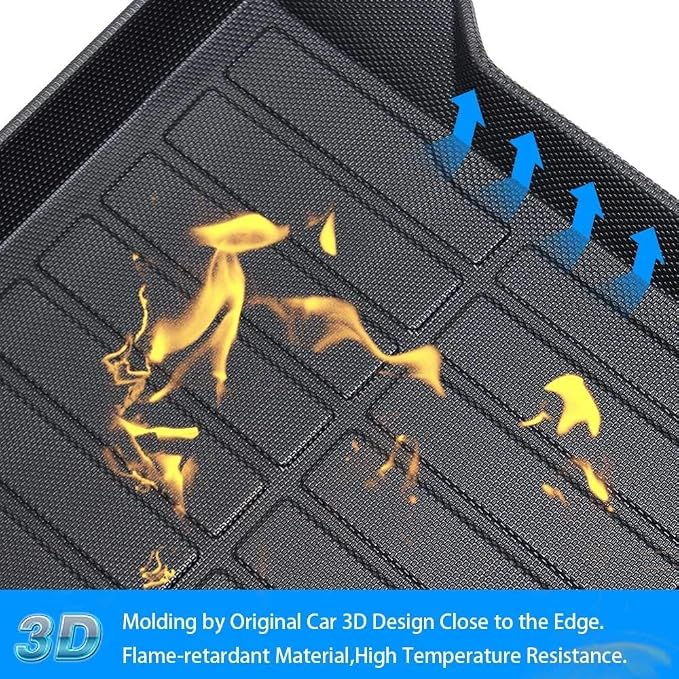 Cherokee Cargo Liners - All-Weather Protection Rear Cargo Trunk Tray Floor Mats Compatible with 2019 2020 2021 2022 2023 Jeep Cherokee, 3D Modeling Waterproof Durable TPO Accessories Custom-Fit