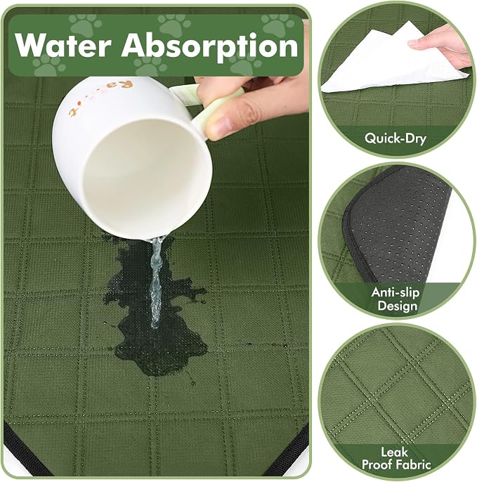 Persure Dog Cat Pet Playpen Puppy Crate Cage for Indoor Outdoor Travel | Nursing Rest Zone Recovering Pet Quarantine Room Portable Pop Up Easy to Set up lightweight(Premium Green with Pad,Small)