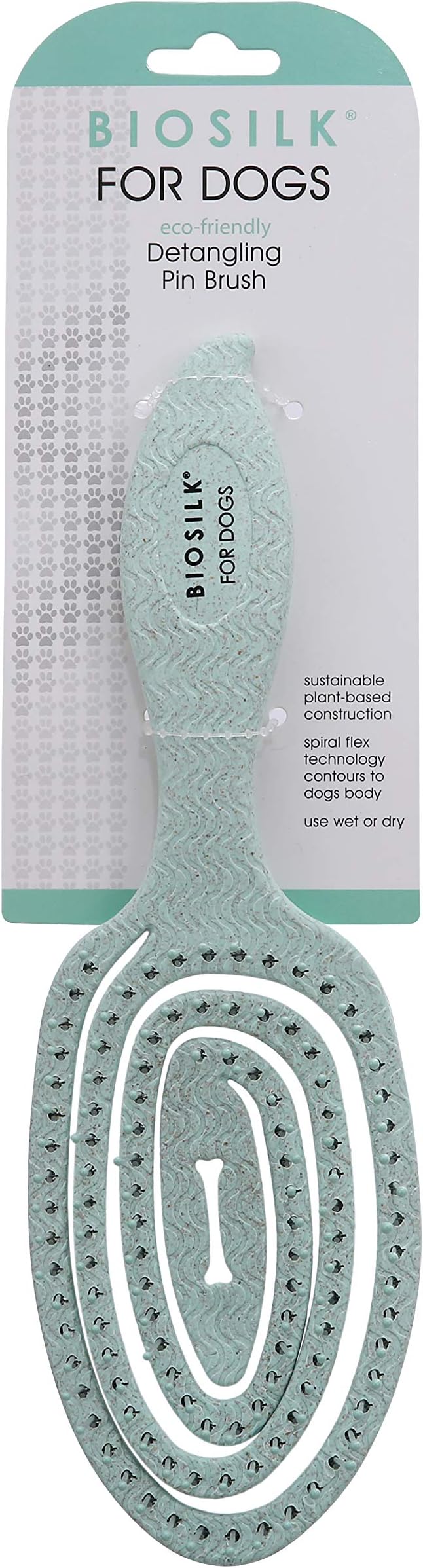 BioSilk for Pets Eco Friendly Detangling Pin Brush for Dogs, Gentle Dog Grooming Brush Designed to Help Remove Knots and Tangles and Support Healthy Coats for All Dogs | Gentle grooming brush removes knots and tangles, supports healthy coats for all do...