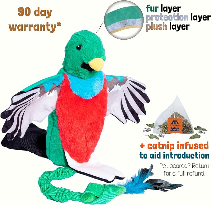 Milunova Pupr Pals Cat Wrestling Glove (Catnip Infused) Hand Puppet Toy with Tough Padding for Safe Interactive Play, Protection to Stop Kitten Scratching Hands; for Boredom-Busting Exercise