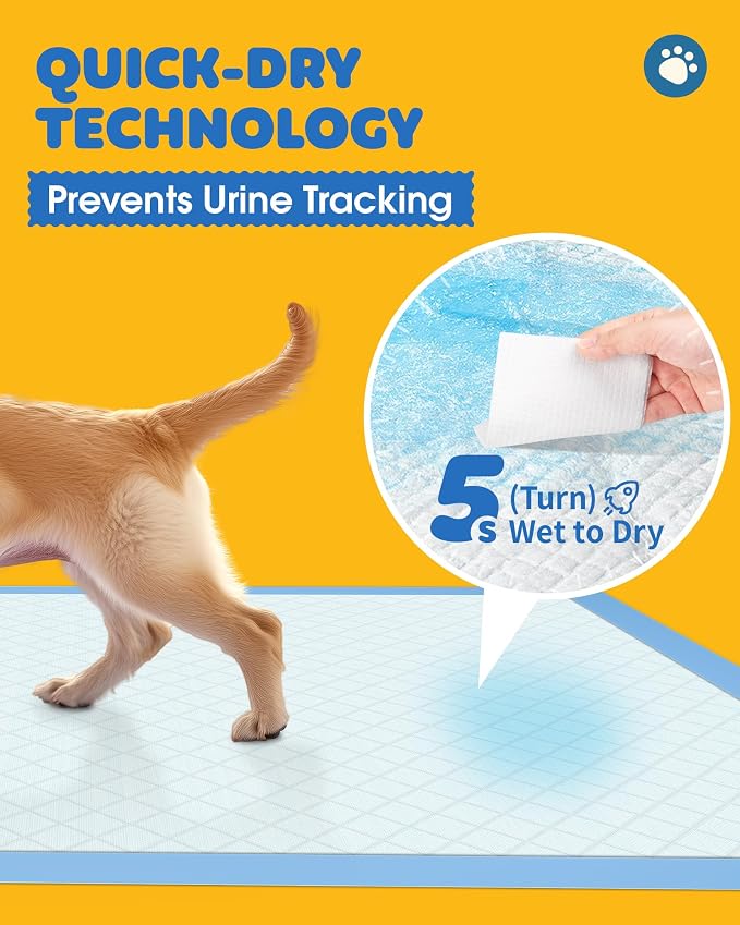 Powools Charcoal Puppy Pads - 100 Packs, 34"×28" Ultra-Large Puppy Pads, Odor-Control Carbon Pee Pads for Dogs, 6-Layer Ultra-Absorbent & Quick-Dry Black Training Pads