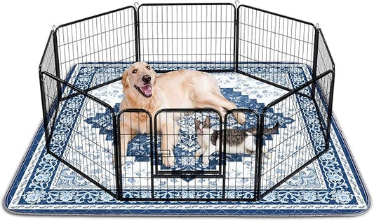 2PACK Washable Pee Pads for Dogs 60"x48" Reusable Dog Pads Extra Large Upgrade Non-Slip Dog Pee Pads Heavy Absorbency Puppy Pee Pads Quick Dry Whelping Pads/Waterproof Puppy Training Pad