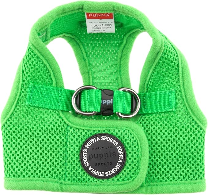 PUPPIA International Harness Soft B Vest, XX-Large, Green
