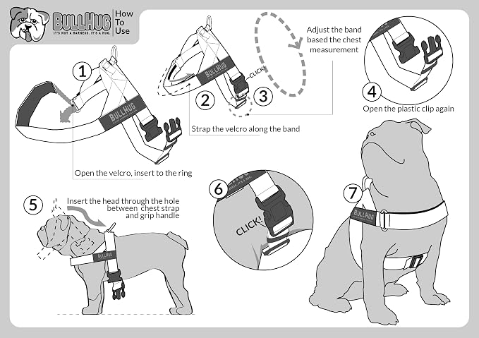Adjustable Dog Harness– No Pull, No Choke – for English Bulldogs, French Bulldogs, Pugs & Broad-Chested Breeds – Easy, Safe Walks (Sky-Duck, Medium)