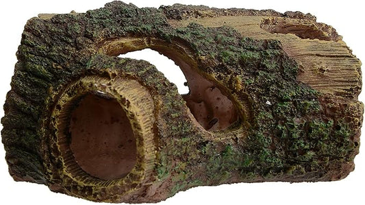 Saim Aquarium Resin Hollow Tree Trunk, Artificial Wood Cave Betta Fish House Aquarium Decoration, Suitable for Betta Cichlid Cave Rocks, Aquariums Hideout/Shelter