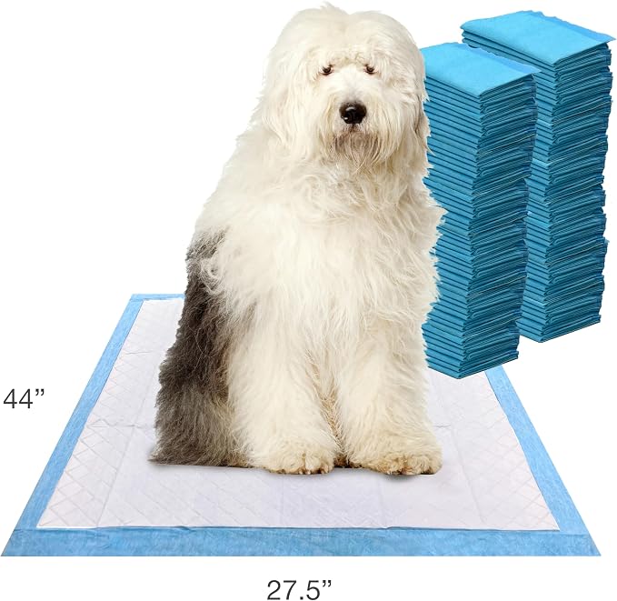 Four Paws Wee-Wee Superior Performance Gigantic Dog Pee Pads, 100 Count | Puppy & dog potty training pads, all day floor protection, housebreaking pet supplies, leak-proof puppy pads, 27.5" x 44"