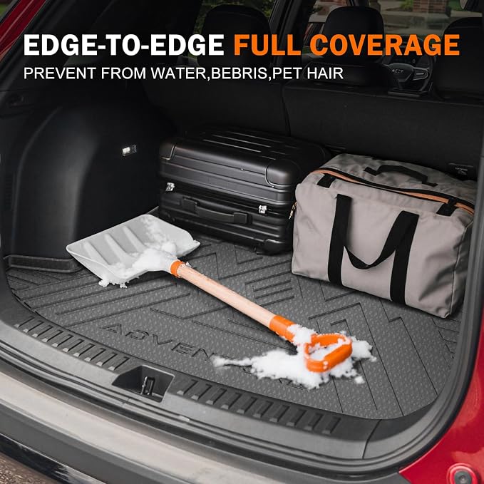 KUST Trunk Cargo Liner for 2023-2026 Kia Sportage Accessories (Include Hybrid, Not for PHEV), Rear Trunk Cargo Mat with Backrest Mat, TPE Rubber, Raised Edge