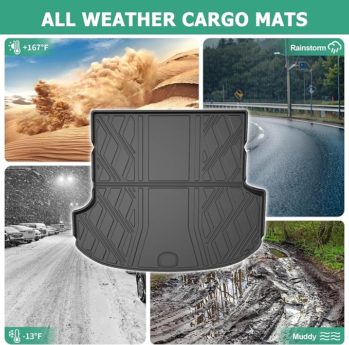 Cargo Mat for Genesis GV80 5-Seat 2021-2026 (Not for Coupe) Seat Back Mats | Custom Fit. All Weather Protection. Waterproof. Odorless. Easy to Clean