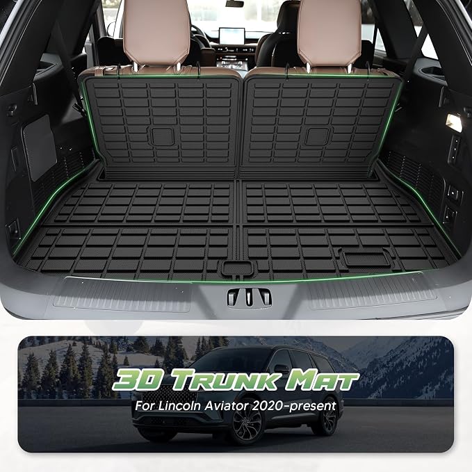 Cargo Liner for Lincoln Aviator 2020-2025 2026, All Weather Cargo Mats for Aviator Accessories, Heavy Duty TPE Trunk Mat, Car Accessories