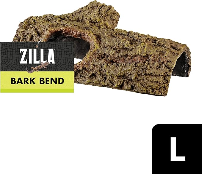 Zilla Pet Reptile Bark Bends Terrarium Decor, Large