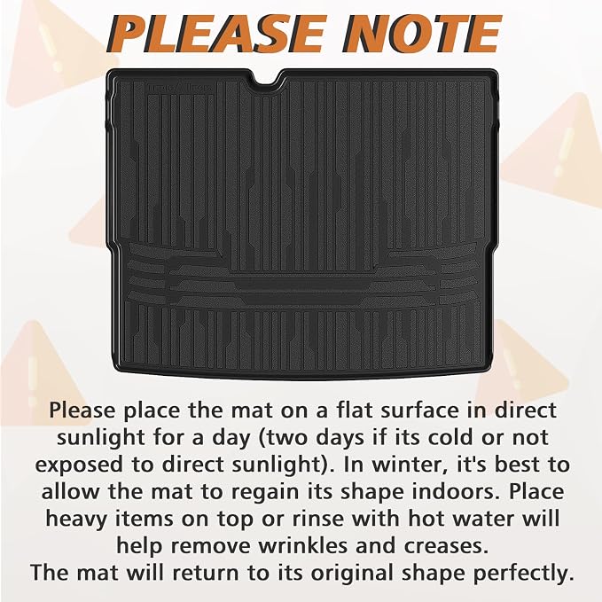 TripleAliners Trunk Mat All Weather Liners Compatible with 2025 2026 Nissan Kicks Interior Accessories Custom Fit Anti-Slip TPE Full Coverage Protection Rear Trunk Floor Mat (SV SR Trim Level ONLY)