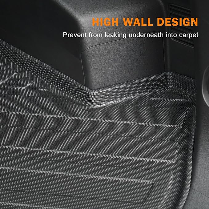 KUST Cargo Trunk Liner for Jeep Grand Cherokee 5 Seats 2022-2026 (Include 4XE, Not for WK & L), Rear Cargo Mat with Back Seat Protector for Grand Cherokee Accessories Cover TPE Rubber Raised Edge