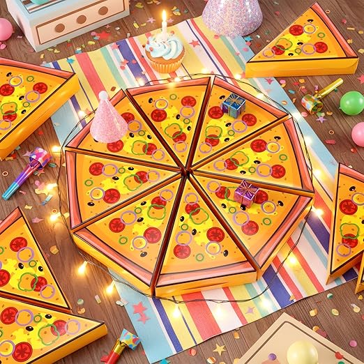 24 Pcs Turtle Themed Pizza Slice Box Pizza Paper Boxes for Party Favors Green Square Cardboard Boxes for Story Turtle Theme Birthday Party Supplies Decorations