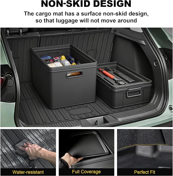 TTX LIGHTING Cargo Liner & Backrest Mat for 2024 2025 2026 Chevy Trax - Custom Fit Trunk Mat for Chevrolet Trax 2024-2026 All Weather Waterproof Car Accessories