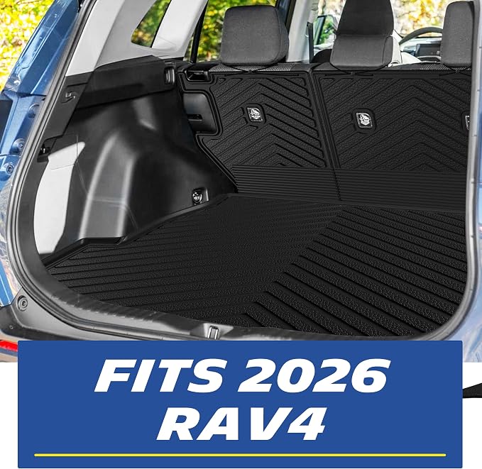 Michelin Vehicle Mats, Premier Series All-Weather TPE Custom Fit Liner for Toyota RAV4 Hybrid 2026-2027 Trunk Mat (1 Piece)