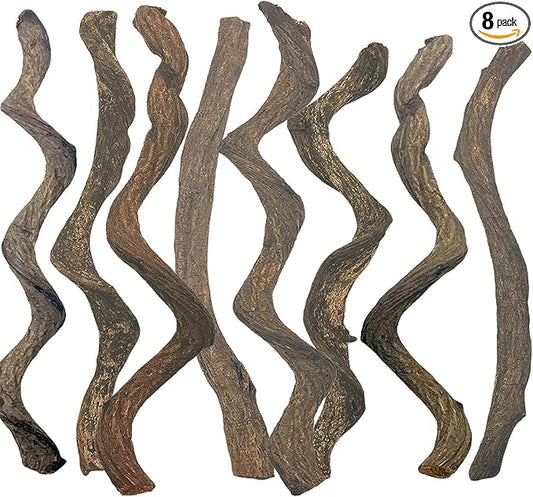 BNOSDM Reptile Forest Climbing Branch Decor 8PCS Crested Gecko Climb Wood Natural Branches Tree for Snake Frog Chameleon Spider Bearded Dragon Terrarium Habitat Tank Accessories