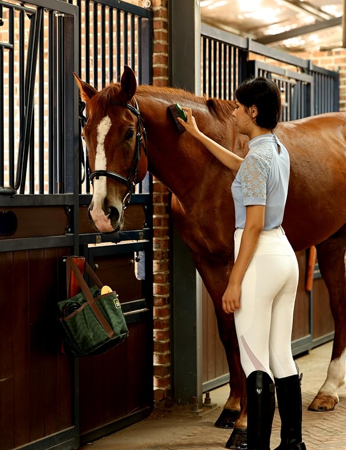 11-Piece Horse Grooming Kit with Waterproof Tote Pasture Glow | 10 coordinated horse grooming tools with comfort-grip designs and a spacious waterproof tote for complete horse grooming