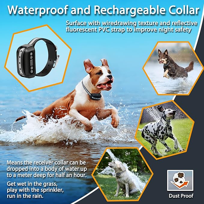 GPS Wireless Dog Fence System for 2 Dog, Electric Satellite Technology Pet Containment System by GPS Signal Boundary Pets with Waterproof & Rechargeable Collar Receiver (Black)