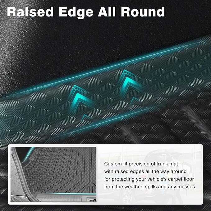 Mixsuper Cargo Liner for 2022-2025 Toyota GR86 / Subaru BRZ All Weather Cargo Mat Rear Trunk Liner Tray Black