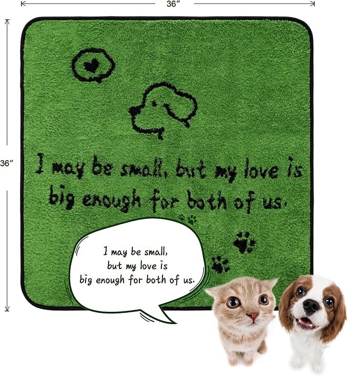 Reusable Dog Pee Pads, Washable Puppy Pads, Leak-Proof 36"x36" 2 Pack | Super Absorbent And Non-Slip Potty Training Pads, Soft Paw Print Plush Design, Ideal For Crates, Couch, Car Seats & Pet Beds