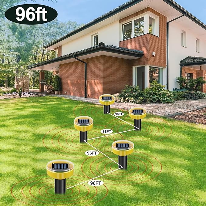 Snake Repellent for Yard 10 Pack, Ultrasonic Mole Repellent,Solar Powered Gopher Repeller Sonic Mole Deterrent Spikes, Snake Gopher Mole Vole Repellent Outdoor for Lawn Garden & Yard