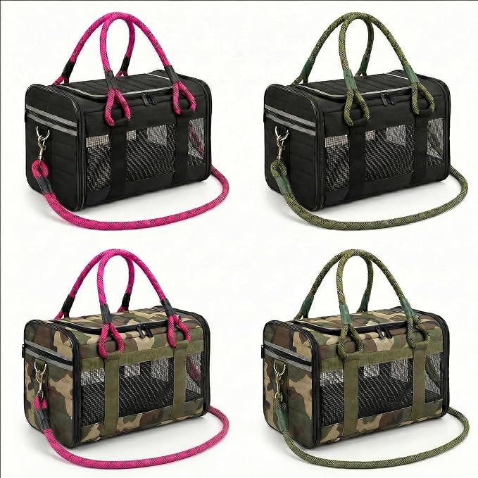 Soft-Sided Dog & Cat Carrier | for Car Rides, Vet Visits, Errands & Daily Outings | Fits Small Dogs & Cats Up to 15 lbs | 18" L x 11.5" H | Yorkies, Chihuahuas & More