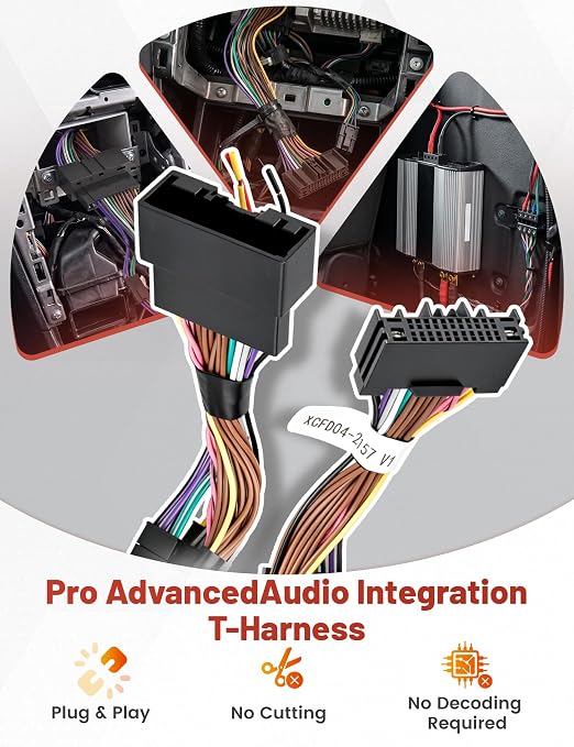 RED WOLF Advanced Audio Integration T-Harness for 2013-2019 Ford F150, 2011-2019 Explorer Non-Amplified Radio Harness High-Level Input & Speaker Output Adapter for Aftermarket Amplifier Subwoofer