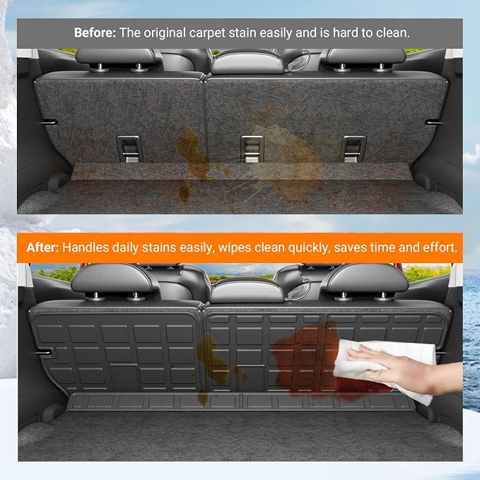 powoq Cargo Mat Compatible with 2018-2023 Subaru Crosstrek XV Trunk Mat Non-Hybrid Backrest Liner Impreza Hatchback Trunk Cargo Liner Replacement for 2018-2023 Subaru Crosstrek Accessories