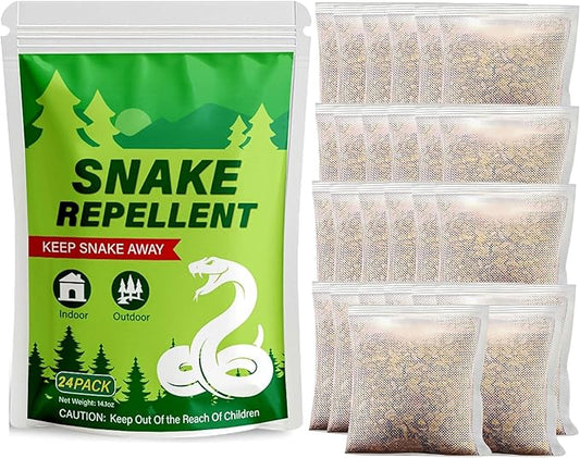 16 Pack Snake Repellent for Outdoor & Indoor Use, Natural Snake Deterrent for Yard Powerful, Pet and Child Safe, Long-Lasting Snake Away Pouches for Lawn, Garden, Garage, Basement,Snake Repellent