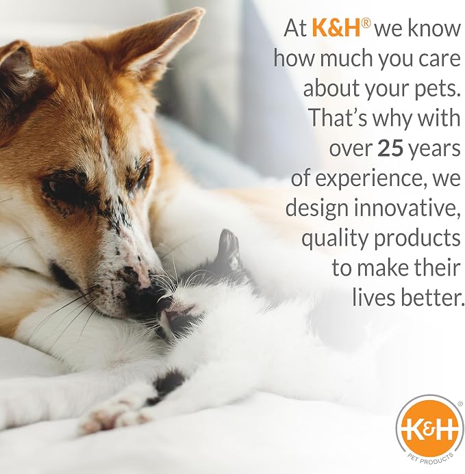 K&H Pet Products Dog Cot Pad (Cot Sold Separately), Pillow-Top Comfort Bed for K&H Medium Elevated Dog Beds, Soft & Fluffy, Secure Fit Straps, Machine Washable, Portable - Medium 32 X 25in Tan Fleece