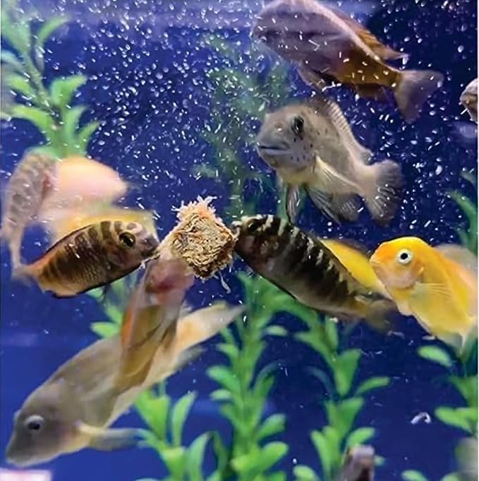 Super Cichlids Freeze Dried California Blackworms - All Natural - Perfect for Marine & Tropical Aquariums - High Protein, No Preservatives - Ideal Live Blackworms Alternative Fish Food (15 Grams)